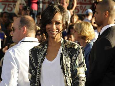 Zoe Saldana Premier Of Captain America