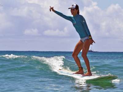 Alessandra Ambrosio Surfing In Hawaii