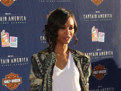 Zoe Saldana Premier Of Captain America