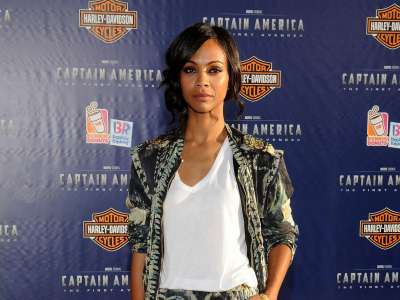 Zoe Saldana Premier Of Captain America