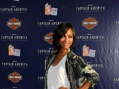 Zoe Saldana Premier Of Captain America