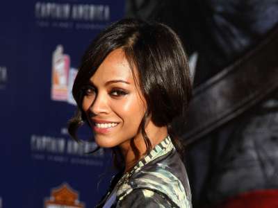 Zoe Saldana Premier Of Captain America