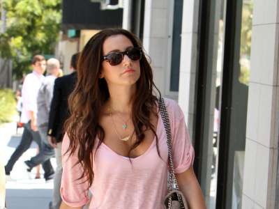 Ashley Tisdale Shoping In Beverly Hills