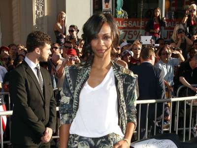 Zoe Saldana Premier Of Captain America