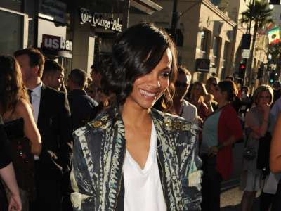 Zoe Saldana Premier Of Captain America